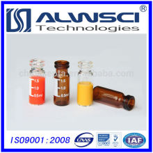 2ml de vidro claro de escrita de vidro de revestimento superior de frasco de reagente químico Agilent Quality